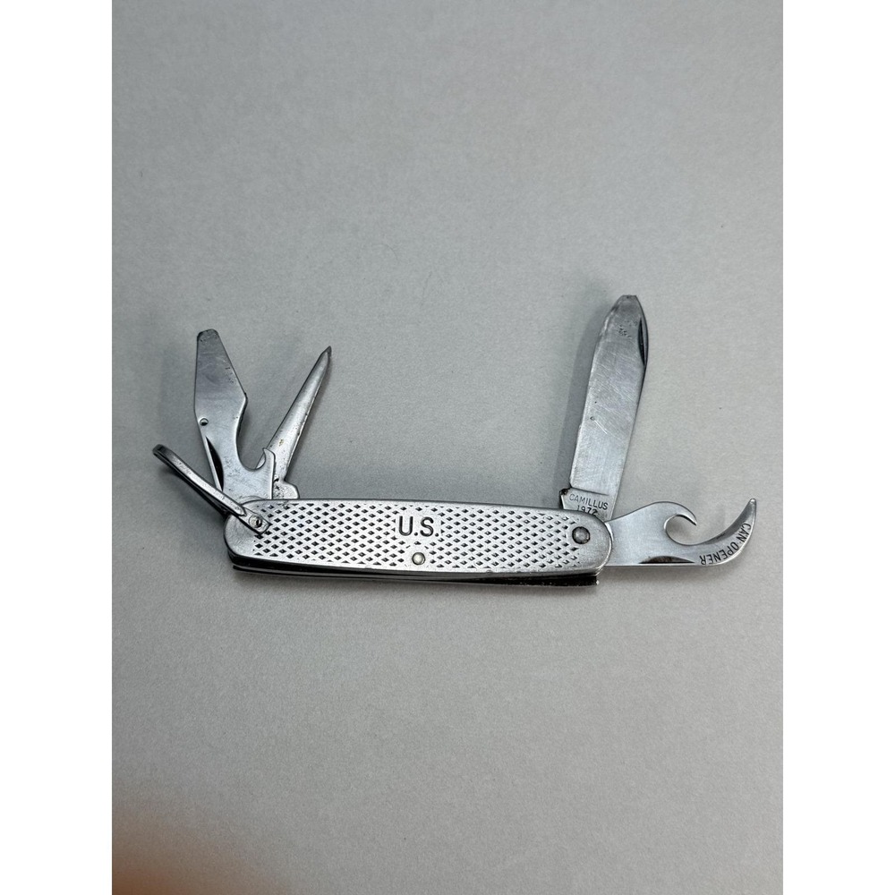 Vintage Camillus US Military Utility Pocket Knife Demo Knife 1972